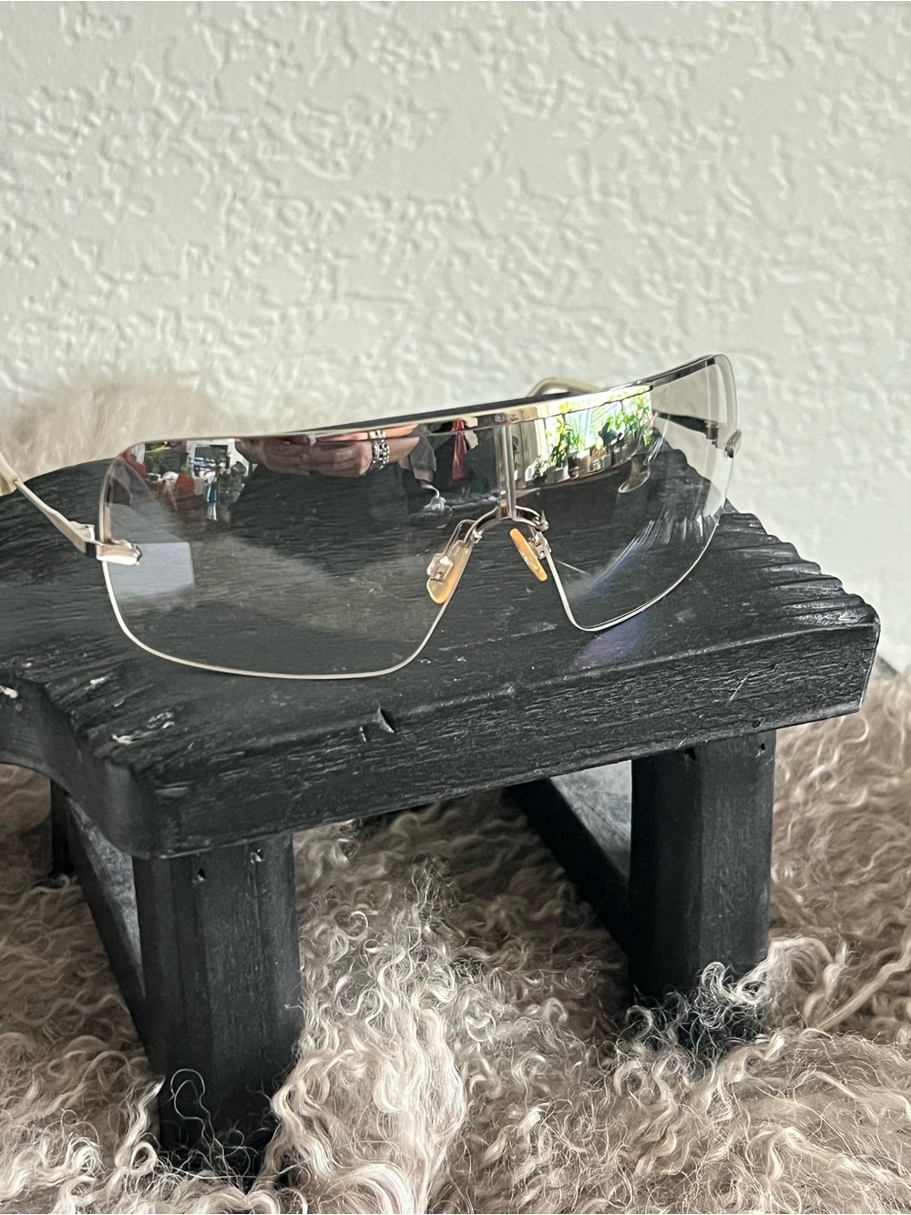 Dolce & Gabbana Rimless Silver Sunglasses with Clear Lenses